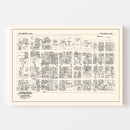 Vintage Map of New Bedford, MA Business Section 1946