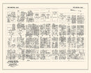 Vintage Map of New Bedford, MA Business Section 1946