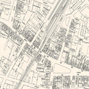 Vintage Map of New Britain, CT Business Section 1946