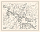 Vintage Map of New Britain, CT Business Section 1946