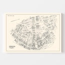Vintage Map of New London, CT Business Section 1946