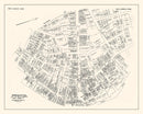 Vintage Map of New London, CT Business Section 1946