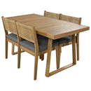 U_Style Multi-Person Outdoor Acacia Wood Dining Table and Chair Set by HouseOfZazla