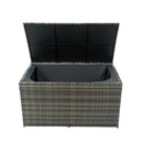 Lightweight Wicker Outdoor Storage Box Doubles As Side Table