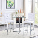 Bar Chairs & Crystal Clasp Design (Set of 2)
