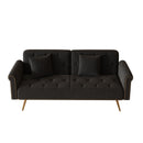 Luxurious Sofa Bed With Nail Head Trim And Matching Pillow