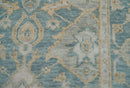 9x12 Aqua Hand Knotted Traditional Turkish Oushak 100% Wool Oriental Area Rug