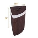Corner Bamboo Hamper Laundry Basket by LJGDeals