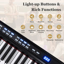 88-Key Electric Piano Keyboard with Adjustable Stand and Portable Bag by LJGDeals