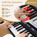 88-Key Electric Piano Keyboard with Adjustable Stand and Portable Bag