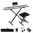 88-Key Electric Piano Keyboard with Adjustable Stand and Portable Bag by LJGDeals