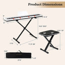 88-Key Electric Piano Keyboard with Adjustable Stand and Portable Bag by LJGDeals