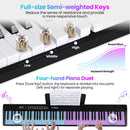 88 Key Foldable Electric Keyboard Piano with Wireless MIDI and Dual Speakers