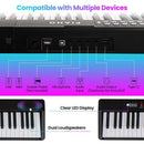 88 Key Foldable Electric Keyboard Piano with Wireless MIDI and Dual Speakers by LJGDeals