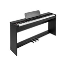 88-Key Hammer Action Weighted Keyboard with Furniture Stand-Black by LJGDeals