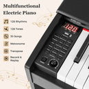 88-Key Hammer Action Weighted Keyboard with Furniture Stand-Black by LJGDeals