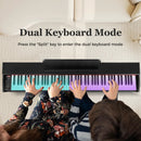 88-Key Hammer Action Weighted Keyboard with Furniture Stand-Black by LJGDeals