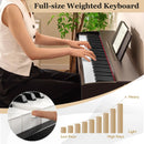 88-Key Hammer Action Weighted Keyboard with Furniture Stand-Black by LJGDeals