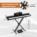 88-Key Keyboard Piano Set with Adjustable Stand by LJGDeals