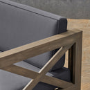 ALCOVE LSHAPE SOFA SET, DARK GREY