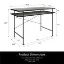 Vance - Computer Desk With Fluted Glass Desktop - Black by Unique Piece Furniture