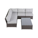 Comfortable Modern Patio Rattan Sectional Set With Cushions by Unique Piece Furniture