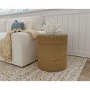 Burma - Round Side Table - Light Brown by HouseOfZazla