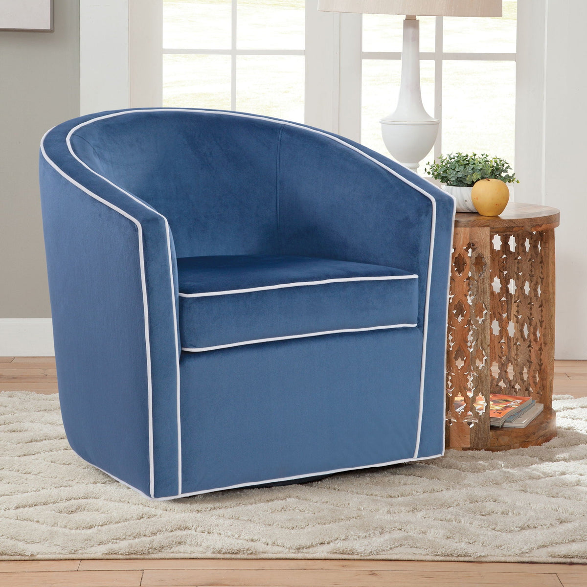 Kendall - Swivel Chair With Barrel Back Design, photo 8 of 18