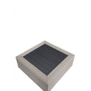 Salena - Patio Sectional Sofa With 4 Pillows & Coffee Table - Beige Fabric & Gray Wicker