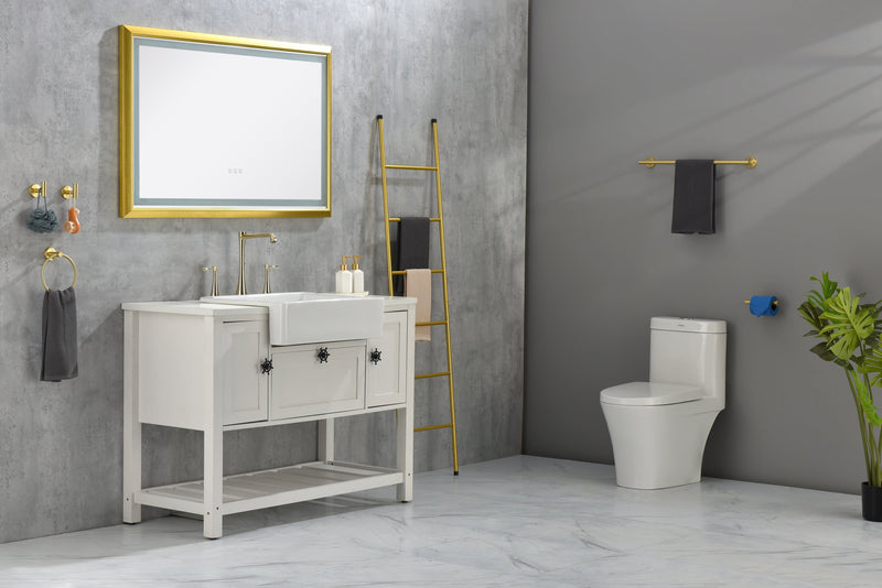 24" L x 19" W with White Sink Vanity Sinks Farmhouse/Apron Front