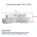 V-Shaped Modular Sofa Set in Chenille Fabric