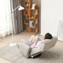 Modern With Metal Frame Swivel Game Lounge Chair With Adjustable Headrest And Waist Support, 360 Degree Rotatable Leisure Chair For Living Room - Gray by HouseOfZazla
