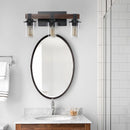 19" Rustic 3-Light Vanity Light, Industrial Bathroom Wall Sconce, Modern Farmhouse Lighting Fixture (No Bulbs)