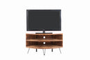 Fan Shape Reclaimed Wood Corner Media Table For Living Room Wise Use Your Space - Natural by HouseOfZazla