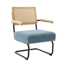 Accent Chair - Modern Industrial Slant Armchair with Metal Frame - Premium High Density Soft Single chair for Living Room Bedroom