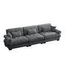 Modern Oversize Sofa With Cloud Like Comfort, Featuring Waist And Throw Pillows by HouseOfZazla