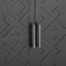 Accent Storage Cabinet Sideboard Wooden Cabinet with Antique Pattern Doors for Hallway, Entryway, Living Room, Bedroom