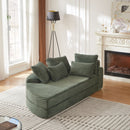 Semi Circular 2 In 1 Sofa Bed With Neck Pillow And Throw Pillows by HouseOfZazla