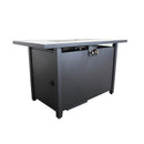 Rectangle Fire Pit, Fuel Versatility - Black by HouseOfZazla