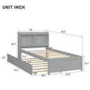 Twin Bed With Trundle, Bookcase by Unique Piece Furniture