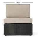 Santa Cruz - 8 Piece Outdoor Sectional Set - Dark Brown by HouseOfZazla