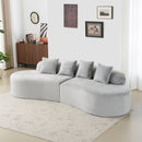 Modern Curved Sofa With Pillows by Unique Piece Furniture