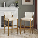 28.5'' Modern Solid Wood Bar Stool with Polyester Cushion - Set of 2 by HouseOfZazla