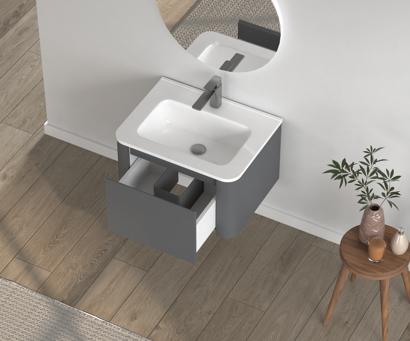 24" Wall-Mounted Bathroom Vanity, photo 6 of 10