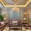 24-Inch Gold Crystal Chandelier, 12-Light French Empire Style Ceiling Light by HouseOfZazla