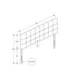 Queen Size Upholstered Bed Headboard - Transitional Brown by HouseOfZazla