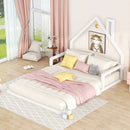 Elegant Floor Bed With House Shaped Headboard by Unique Piece Furniture