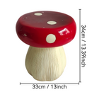 13.8" Oversized Mushroom Statue Stool with Forest Base by HouseOfZazla