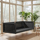 TOPMAX Outdoor Classic Solid Wood Twin Size Swing Bed by HouseOfZazla