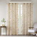 Palm Leaf Burnout Window Sheer Natural 50x84 Inches